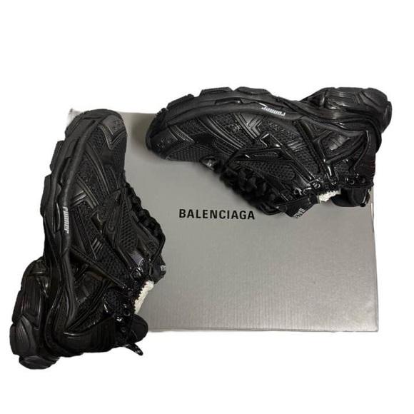 Balenciaga Runner Track Sneakers Low Black Size 9 - Picture 6 of 11
